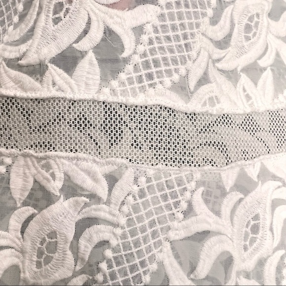 Maje Womens White Embroidered Shift Sun Dress Unlined White Size 2/ US S Bridal - Picture 6 of 10